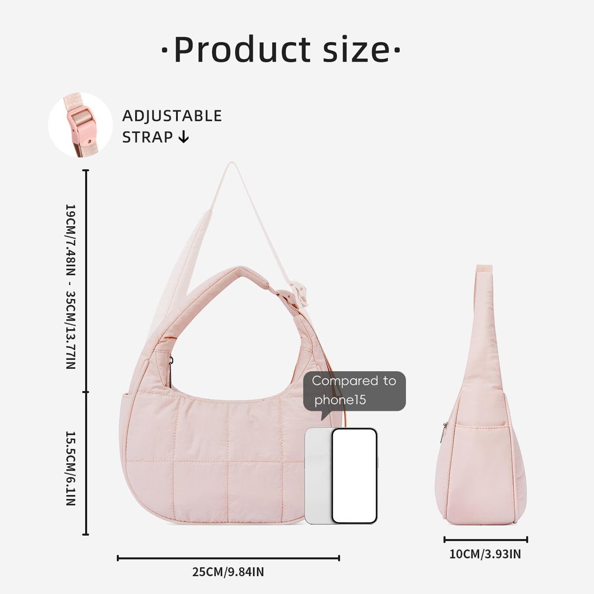 Nylon Large Capacity Female Underarm Bag - New Americart